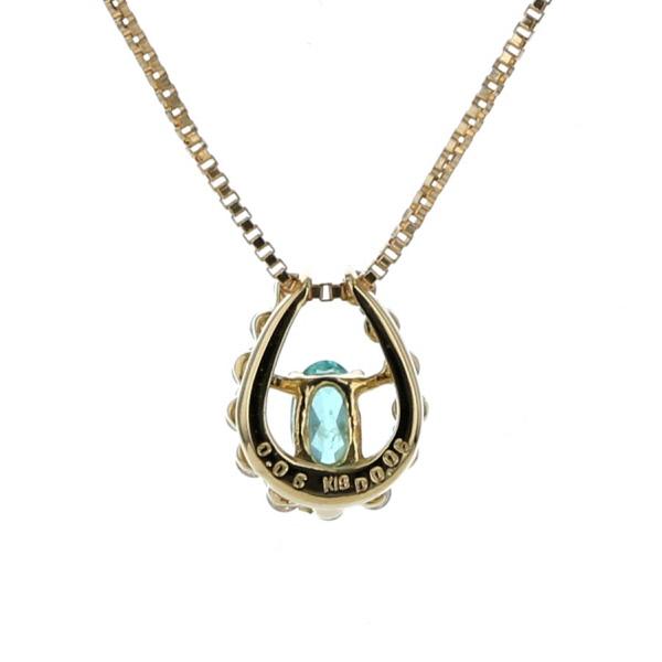 K18YG イエローゴールド ネックレス パライバトルマリン 0.06ct 