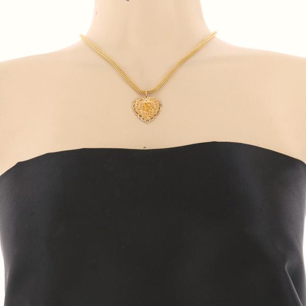 お値下げ！ゴールドネックレス 916 22K 約40cm スカラップ 値下げ K22YG 916 イエローゴールド ネックレス ハート