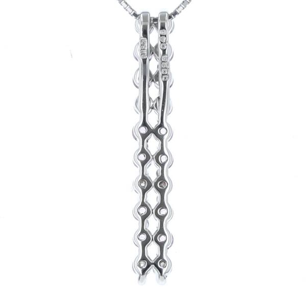K18WG ホワイトゴールド ネックレス ピンクサファイア0.46ct 