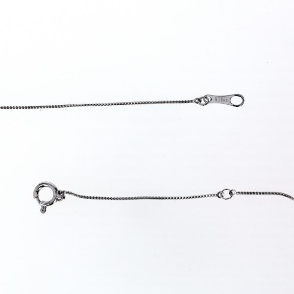 K18WG ホワイトゴールド ネックレス ダイヤモンド 0.33ct 3粒 一列