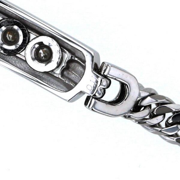 Pt850 プラチナ ブレスレット ダイヤモンド 0.11ct 3粒 喜平 キヘイ 6