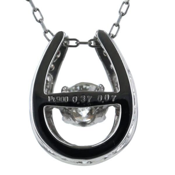値下げ Pt850 Pt900 プラチナ ネックレス ダイヤモンド0.37ct/0.07ct