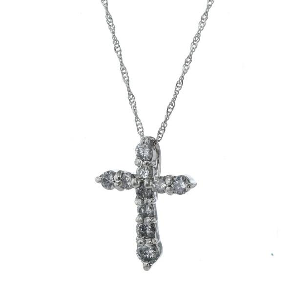 Pt900 Pt850 プラチナ ネックレス ダイヤモンド 0.50ct 10粒