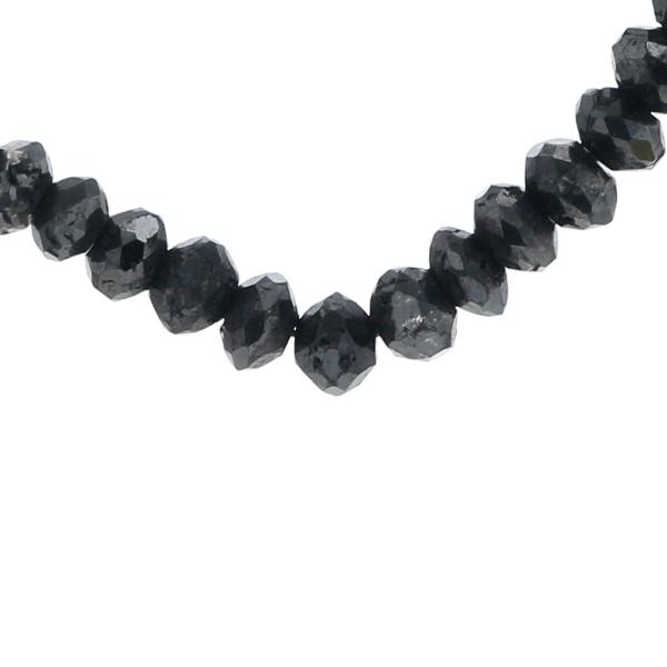 K18WG ホワイトゴールド ネックレス ブラックダイヤモンド 20.00ct 