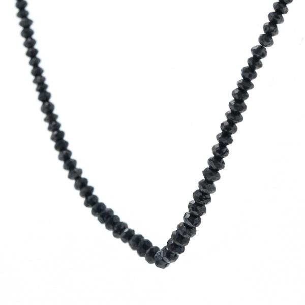 K18WG ホワイトゴールド ネックレス ブラックダイヤモンド 20.00ct 