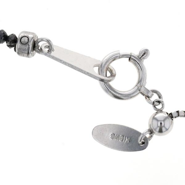 K18WG ホワイトゴールド ネックレス ブラックダイヤモンド 20.00ct 