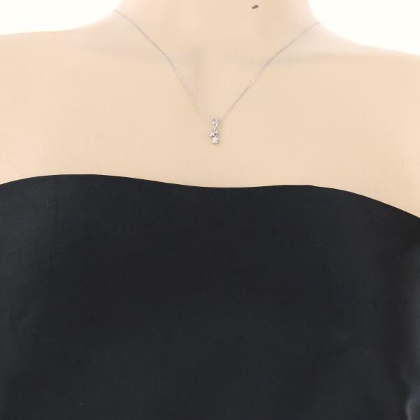 4℃ ヨンドシー K14WG ホワイトゴールド ネックレス ダイヤモンド 3粒