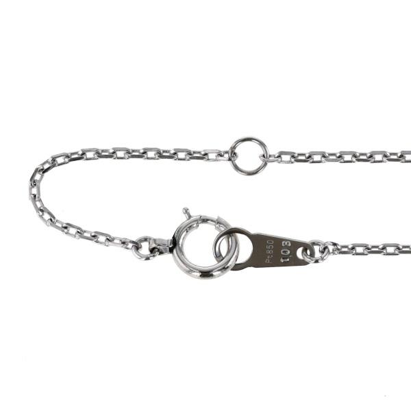 Pt850 Pt900 プラチナ ネックレス ダイヤモンド 1.03ct 3粒 トリロジー 