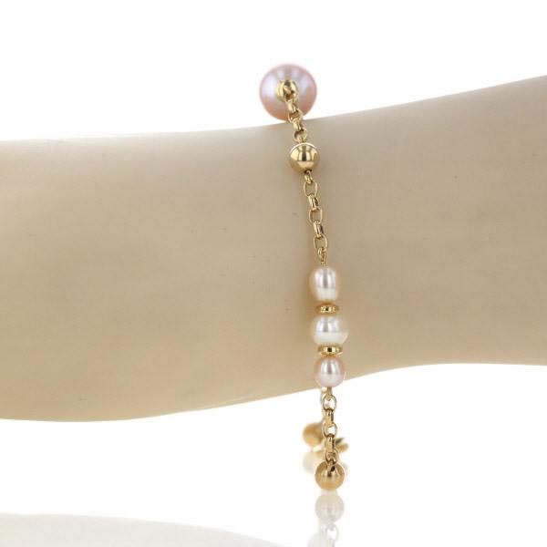 MIKIMOTO ミキモト K18YG イエローゴールド ブレスレット マルチカラー 