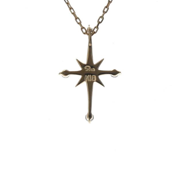 Star Jewelry K18YG クロッシングスター ネックレス ダイヤモンド