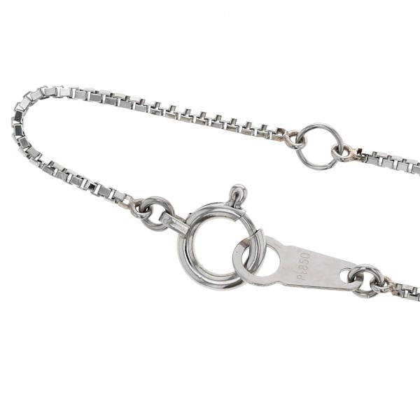 Pt900 Pt850 プラチナ ネックレス ダイヤモンド 0.562ct/0.334ct/0.321ct 3連 カラーF SI2 40cm 鑑定書【新品仕上済】【zz】【中古】の画像
