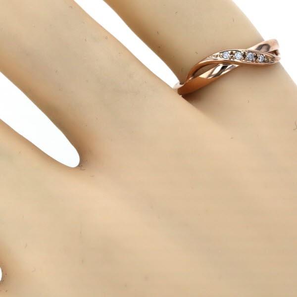 4°C ヨンドシー K18PG ピンクゴールド リング ダイヤモンド ルビー