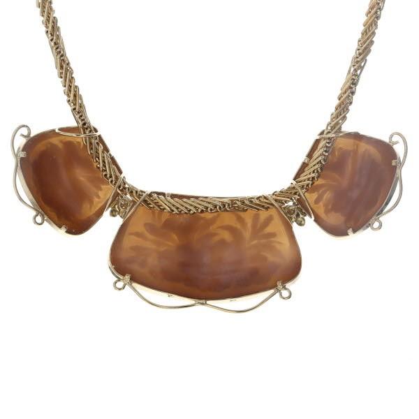 diluca ディルーカ K18YG イエローゴールド ネックレス シェルカメオ