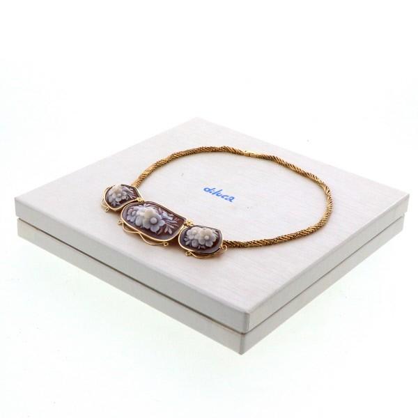 diluca ディルーカ K18YG イエローゴールド ネックレス シェルカメオ