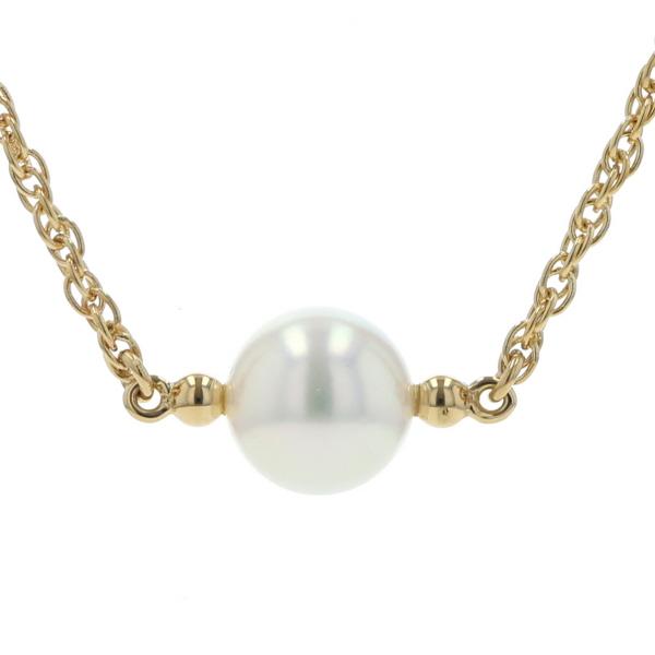 MIKIMOTO ミキモト K18YG イエローゴールド ネックレス アコヤ真珠 7.4