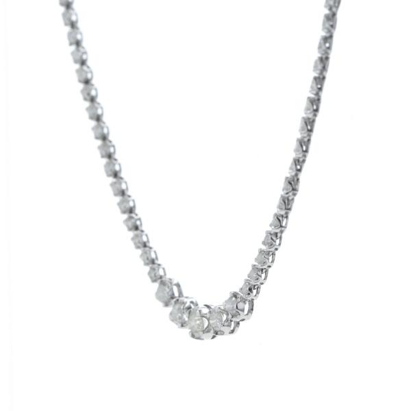 値下げ K18WG ホワイトゴールド ネックレス ダイヤモンド 4.00ct
