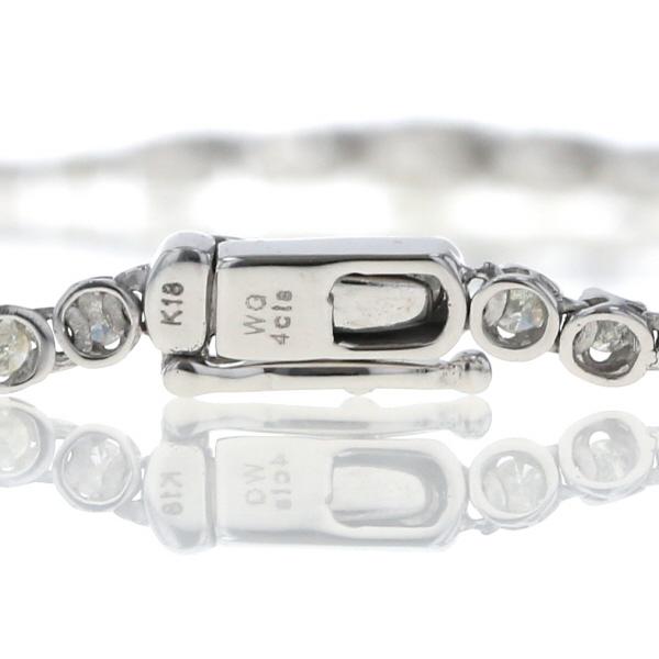 値下げ K18WG ホワイトゴールド ネックレス ダイヤモンド 4.00ct 