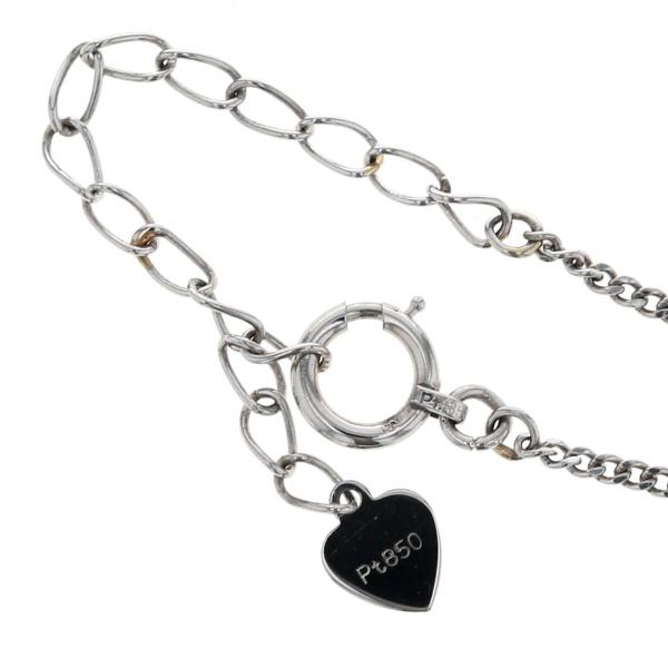 Pt850 プラチナ ネックレス ダイヤモンド 0.25ct ハートシェイプ 両 