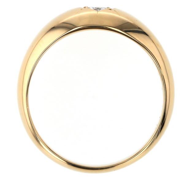 K18YG イエローゴールド リング ダイヤモンド 0.15ct 一粒石 後 K18YG イエローゴールド リング ダイヤモンド 0.15ct 一粒石 後
