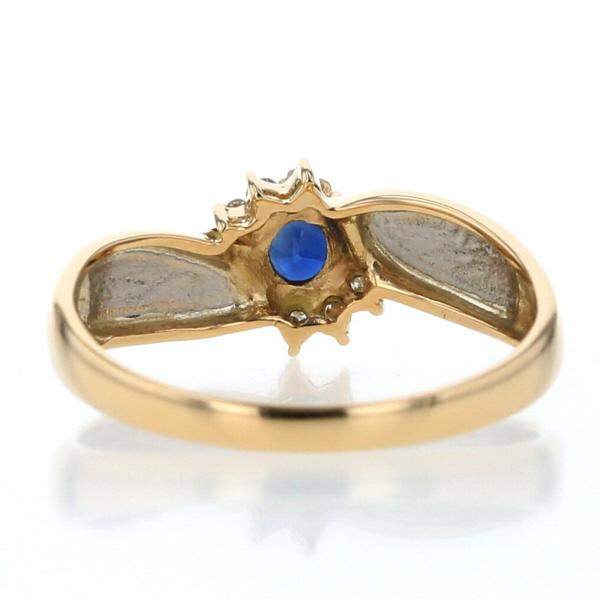 ラストプライス 値下げ K18YG Pt900 コンビ リング サファイア