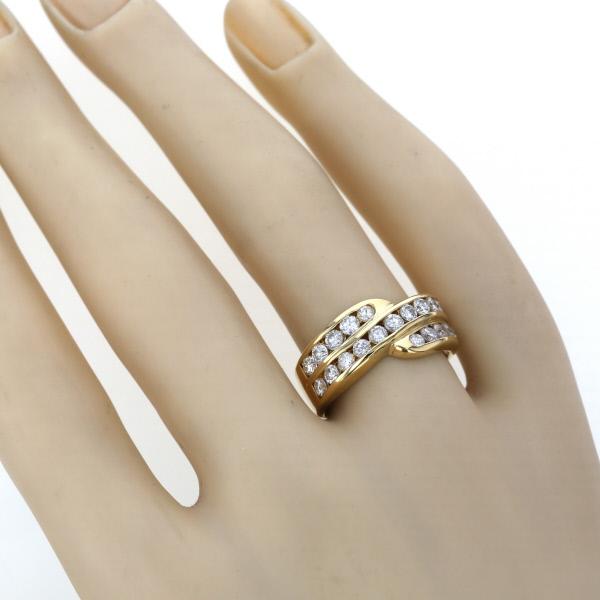 K18YG イエローゴールド リング ダイヤモンド 1.05ct ラウンド  
