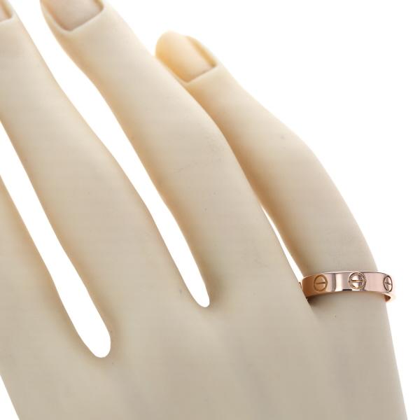 Cartier カルティエ K18PG ピンクゴールド ミニラブ LOVE リング ビス