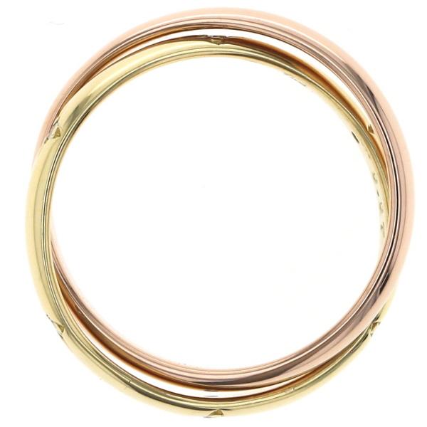 Star Jewelry スタージュエリー K18YG イエローゴールド リング ダイヤモンド 0.07ct 星留め 2連 クロス 指輪 10号 【新品仕上済】【zz】【中古】の画像