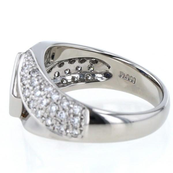 Pt900 プラチナ リング サファイア0.73ct ダイヤモンド0.39ct