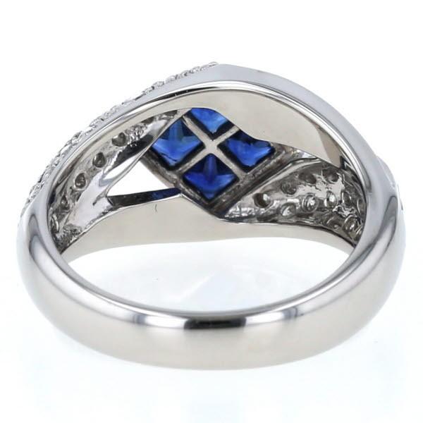 Pt900 プラチナ リング サファイア0.73ct ダイヤモンド0.39ct