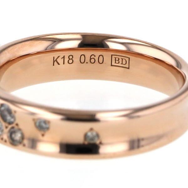 柏圭 カシケイ KASHIKEY K18PG ピンクゴールド リング ダイヤモンド 0.60ct メランジェ 現行 ドット 指輪 14号【新品 ...