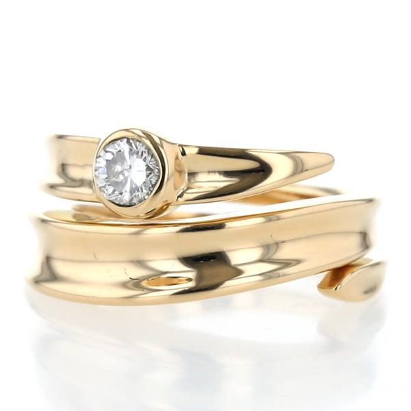 三菱マテリアル K18YG イエローゴールド リング ダイヤモンド