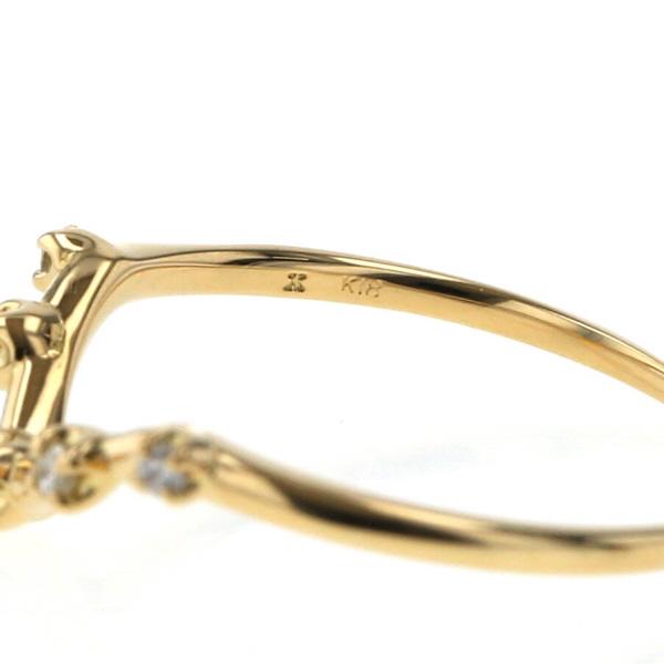 BIZOUX ビズー K18YG イエローゴールド リング ダイヤモンド0.06ct 5粒