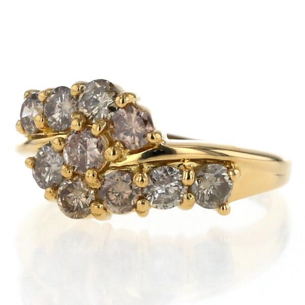K18YG イエローゴールド リング ダイヤモンド 1.00ct ブラウン K18YG イエローゴールド リング ダイヤモンド 1.00ct ブラウン