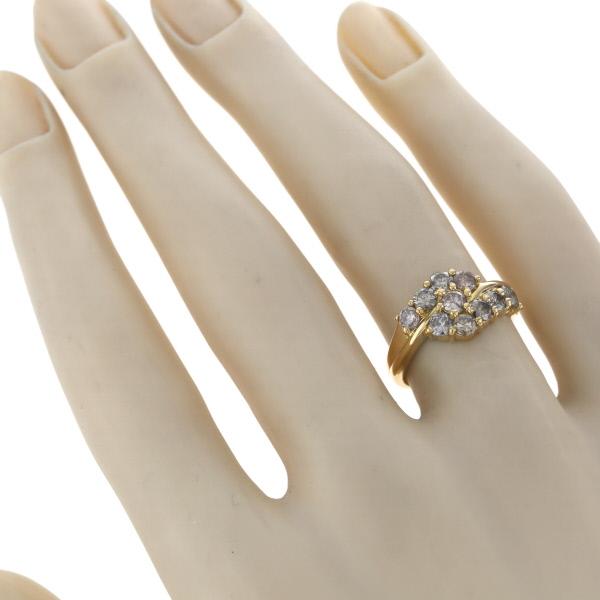 K18YG イエローゴールド リング ダイヤモンド 1.00ct ブラウン K18YG イエローゴールド リング ダイヤモンド 1.00ct ブラウン