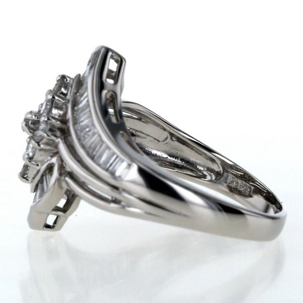 Pt900 プラチナ リング ダイヤモンド 1.00ct テーパーバケット