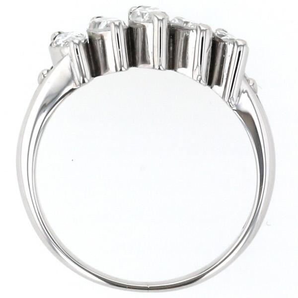 Pt900 プラチナ リング ダイヤモンド 0.71ct 5粒 マーキース 