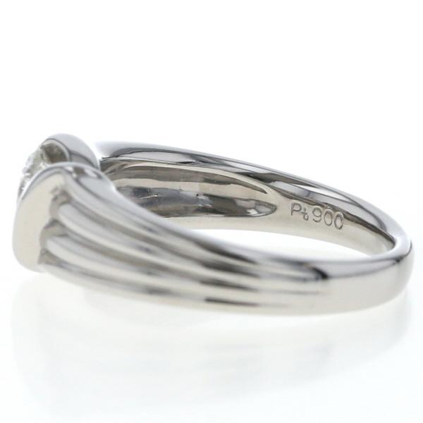 Pt900 プラチナ リング ダイヤモンド 0.59ct 一粒石 カラーJ SI1
