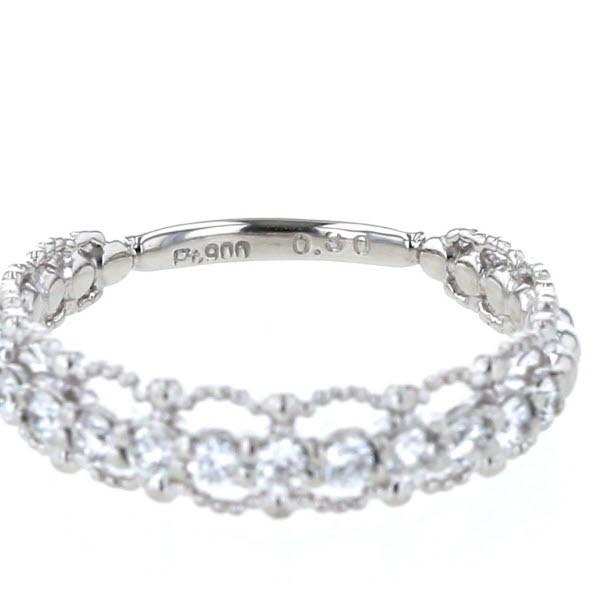 Pt900 プラチナ リング ダイヤモンド 0.30ct ハーフエタニティ