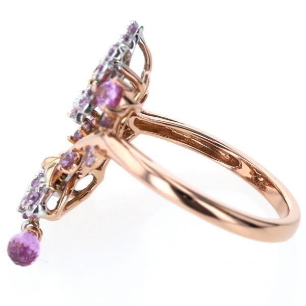 新品仕上げ済】 GSTV K18 サファイア リング ミルグレイン ゴールド