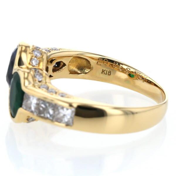 PRIMA BIJOUX プリマビジュー K18YG リング エメラルド サファイア