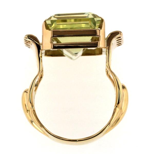 K18YG イエローゴールド リング レモンクォーツ 8.54ct ダイヤ K18YG イエローゴールド リング レモンクォーツ 8.54ct ダイヤ