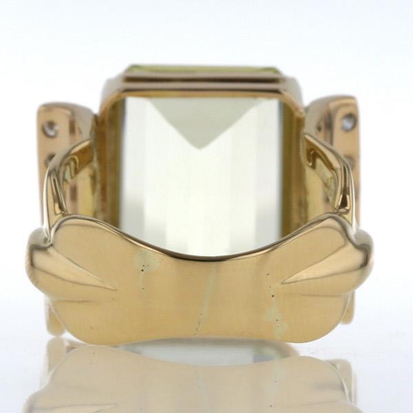 K18YG イエローゴールド リング レモンクォーツ 8.54ct ダイヤ K18YG イエローゴールド リング レモンクォーツ 8.54ct ダイヤ