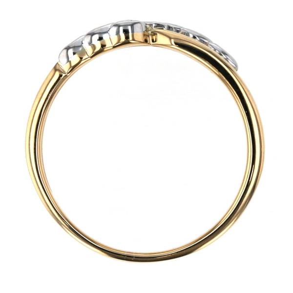 NINA RICCI ニナリッチ K18YG Pt900 コンビ リング N字 ロゴ入り NINA RICCI ニナリッチ K18YG Pt900 コンビ リング N字 ロゴ入り
