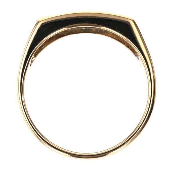 K18YG Pt900 コンビ リング ルビー 0.52ct ダイヤモンド 0.32ct
