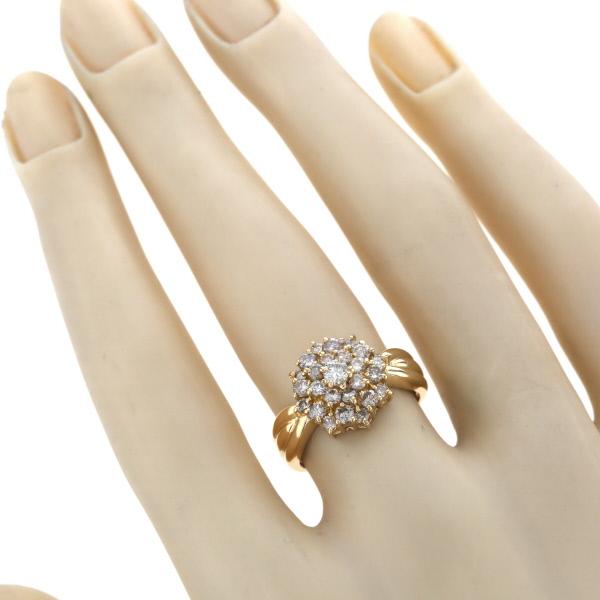 K18YG イエローゴールド リング ブラウンダイヤモンド 1.00ct リボン 
