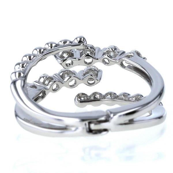 QVC K18WG ホワイトゴールド リング ダイヤモンド0.30ct 8粒 4連