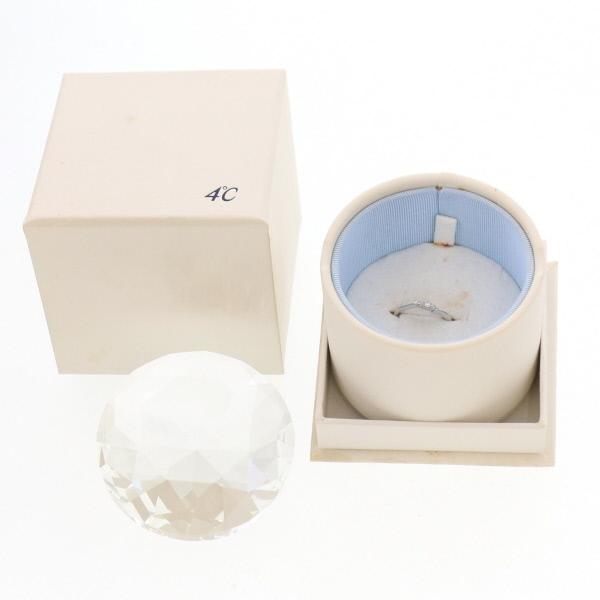 4℃ ヨンドシー K18WG ホワイトゴールド リング ダイヤモンド 3粒 4℃ ヨンドシー K18WG ホワイトゴールド リング ダイヤモンド 3粒