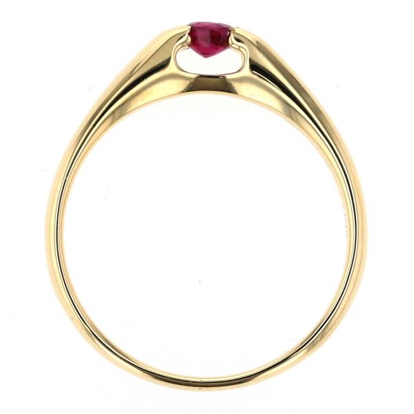 K18YG イエローゴールド リング ルビー 0.25ct テンションセッティング