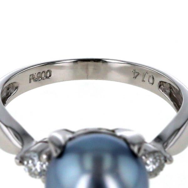 Pt900 プラチナ リング 真珠 9.0mm ダイヤモンド 0.14ct Pt900 プラチナ リング 真珠 9.0mm ダイヤモンド 0.14ct