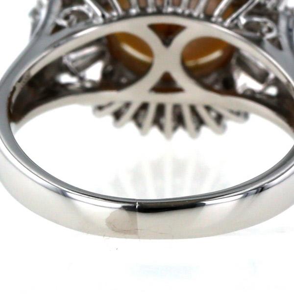 Pt850 プラチナ リング 真珠9.5mm ダイヤモンド0.75ct パール Pt850 プラチナ リング 真珠9.5mm ダイヤモンド0.75ct パール